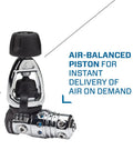 MK25 EVO A700 Dive Regulator System for INT use with chrome air balanced piston first stage and cold water thermal insulation