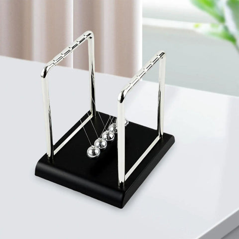 Pendulum Balance Newton's Cradle Steel Balls For Science Experiments And Desk Decor, Stainless Steel Mirror Finish on desk