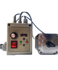 Heavy Duty Electric Belt Sander 750W Woodworking Workhorse With 915x50mm Belt control panel with motor, featuring a digital display and adjustment knobs.