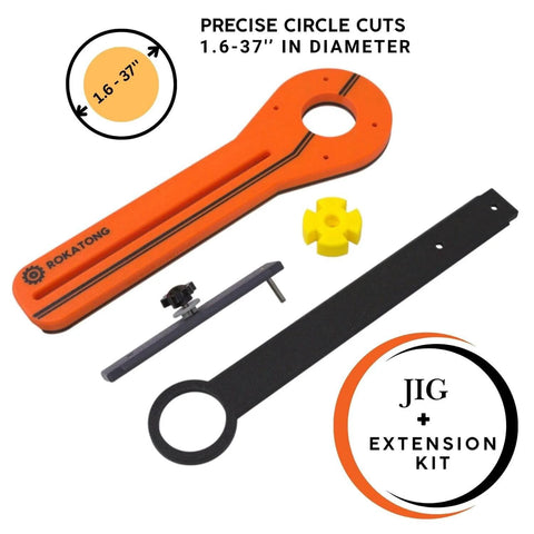 Circle Jig For Trim Routers Precise Circular Cutouts From 1.6 In To 37 In Adjustable Radius Kit with components displayed
