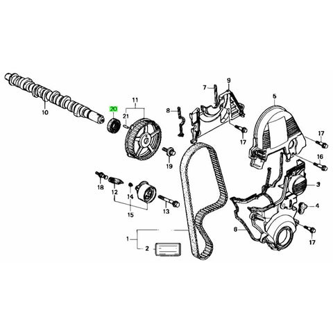 Detailed diagram of Civic Camshaft Seal Gasket Replacement For 1984 To 2005 D Series SOHC Engines D16Z6 D16Y8 D15 D16 D17, size 45x29x8