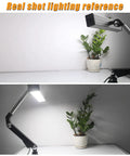 Heavy Duty Led Work Light With Long Arm Aluminum Alloy IP66 Waterproof Table Lamp illuminating a plant pot