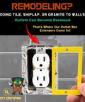 Three-Quarters Inch Single Gang Outlet Box Extenders Pack Of Five, UL Listed, Includes Screws, Flush Mount Electrical Box Risers display