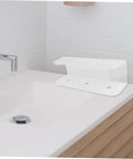 Wall Mounted Spray Bottle Holder Knocks The Mess Out Of Your Bathroom Or Garage With Heavy Duty Acrylic Design near sink.