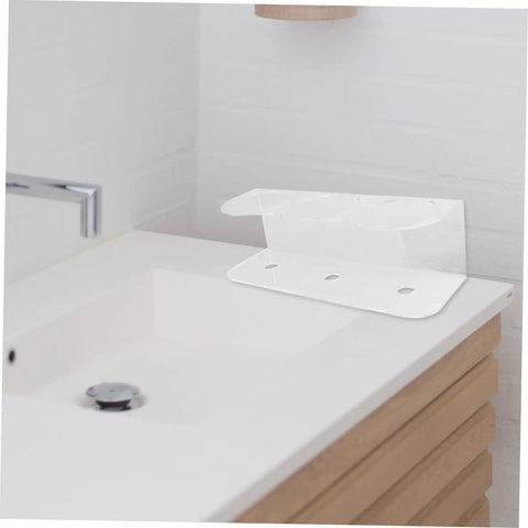 Wall Mounted Spray Bottle Holder Knocks The Mess Out Of Your Bathroom Or Garage With Heavy Duty Acrylic Design near sink.