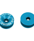 Light Blue Quick Release Bumper Fastener Kit With 24mm Diameter And 11mm Height, Set Of 4 Fasteners, showing two fasteners.