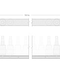 Technical diagram of 3/8 Inch Drive Torx Bit Socket Set With Rail, 12-Piece T10 Through T60, showing measurements and design.