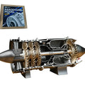 Dope 1:3 Scale WP-85 Turbojet Engine Model Kit With Motorized Blades, Functional DIY Jet Engine For STEM Projects, Aviation Fans And Engineering Enthusiasts, 3D Printed Precision Build For Hands On Learning, cutaway turbojet model box