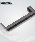 6 Pack Matte Black Stainless Steel Kitchen Cabinet Door Handles With Five Inch Center To Center Spacing And Five And One Half Inch Overall Length One Half Inch Width Fits Twelve To Forty Millimeter Door Thickness Drawer Pulls For Cabinets And Dressers.