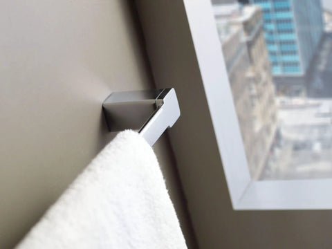 90 Degree 18 Inch Chrome Towel Bar For Bathroom And Kitchen No Fuss Easy Install Wall Mount Durable Corrosion Resistant Bar
