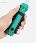 Hand holding a Fort Knox Tough Hex Nut Driver Socket Set featuring ergonomic grip and strong magnetic adsorption for repairs.