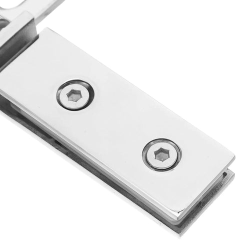 Stainless Steel Shower Door Pivot Hinge With Double Hole Design In 304 Bright Finish Glass Door Hardware For Frameless Enclosures