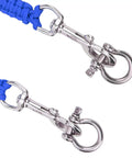 Underwater Camera Lanyard With Retractable Stainless Steel Hook And 360 Degree Rotation, blue marine-grade rope detail view