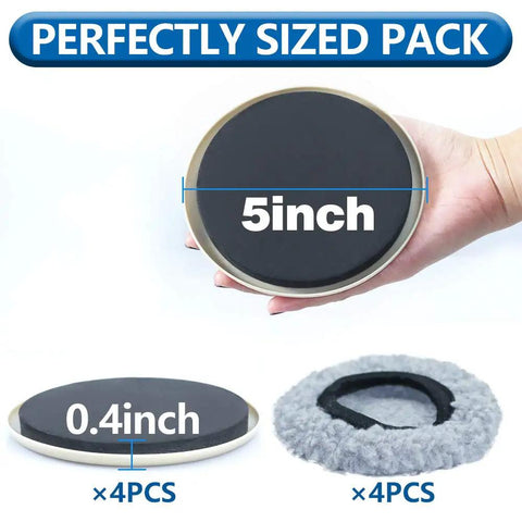 Multi Surface Furniture Sliders 2 In 1 Moving Pads 8 Piece Pack With Four Carpet Sliders And Four Hardwood Socks