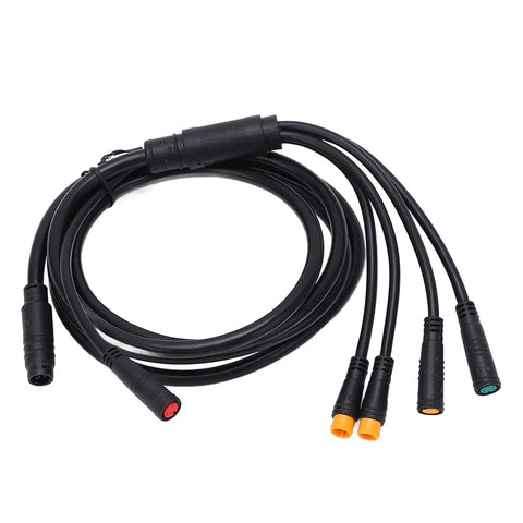 Electric Wiring Kit 1 To 5 Wires Lithium Battery Cable Connectors coiled with various colored ends for e-bike modification
