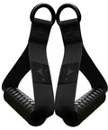 Heavy Duty Rubber Exercise Handles Built Different For Crushing Heavy Reps, Non Slip Workout Grip Attachments For Cable Machines Lat Pulldown And Resistance Bands, Legit Durable Home Gym Upgrade close-up of rubber grips with sturdy straps.