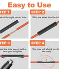 420 Pieces Heat Shrink Tube Kit with Seven Sizes Dual Wall Glue Lined 3 To 1 Ratio in use steps for wiring insulation