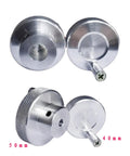 Boss Grade Aluminum Alloy Manual Positioning Handwheel With Killer Knurled Grip For Stepper Motor Cnc And Diy Projects, 50mm and 40mm sizes.