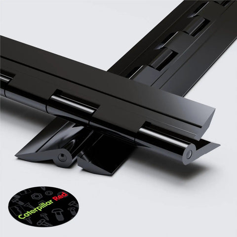 Black Acrylic Piano Hinges 300 Millimeter 3 Pack Heavy Duty Continuous Full Length Hinges with smooth pivot view
