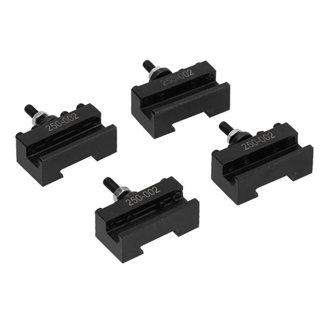 4 Pcs Tool Post Holder Set for Lathe Machining Turning Facing Boring Piston Wedge High Speed Steel CNC Fixture Components Heavy Duty Lathe Accessory for Pro Grade Metalworking and Industrial Use, black 250-002 holders