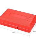 Hella Tough Digital Shore Durometer Scale With Slick LCD Display For Accurate Testing Of Rubber Tires Bowling Balls And Commercial Flooring Type A C D Hardness Meter in red carrying case.