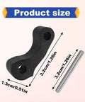 Rear Window Latch Hinge Pivot Replacement Kit for Toyota Tacoma First Gen Tundra Xtracab 1995 to 2004 and 2000 to 2006 Black Two Pack CNC Billet Aluminum Anti Corrosion Superior Fit, with size dimensions