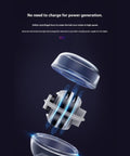 Transparent view of Gyro Torque Ball Hand Exerciser With Auto Start Forearm Gyroscopic Trainer and inner mechanism on dark background.