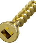 Underlayment Wood Screw Collated MTHZ1S Strong Drive One Inch Size Seven Yellow Zinc With Trim Head Nibs For Countersinking High Low Threads