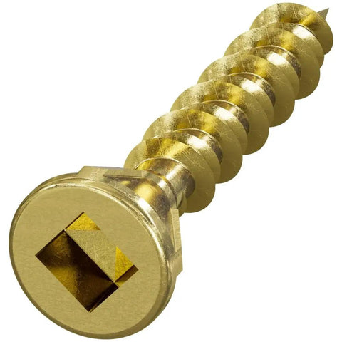 Underlayment Wood Screw Collated MTHZ1S Strong Drive One Inch Size Seven Yellow Zinc With Trim Head Nibs For Countersinking High Low Threads