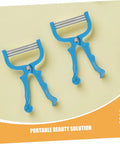 Four Piece Manual Facial Hair Remover Kit For Women With Portable Spring Epilator And Stainless Steel Coils For Chin And Neck Hair Removal Precision Threading Tool For Everyday At Home Grooming No Fuss Quick Touchups blue manual epilators