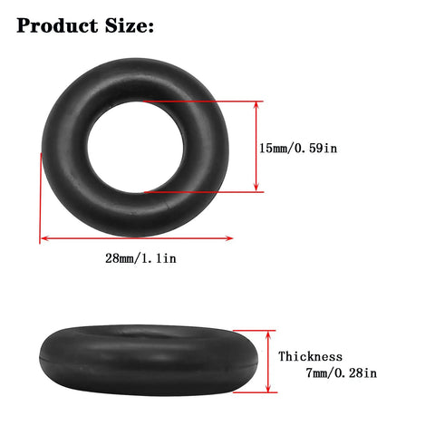 4 Pack Bobbin Winder Rubber Tire O Ring Set For Singer Sewing Machines Replacement Parts Compatible With Models 15-91 66-16 99K 128-3 Includes 1 1/8 In Outer Diameter 9/16 In Inner Diameter And 1/4 In Thick., black rubber O-ring with 28mm outer diameter and 7mm thickness