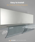 Adjustable AC Air Deflector Extends From 24 To 43 Inches 360 Degree Rotatable Crystal Clear Design on Split Air Conditioner