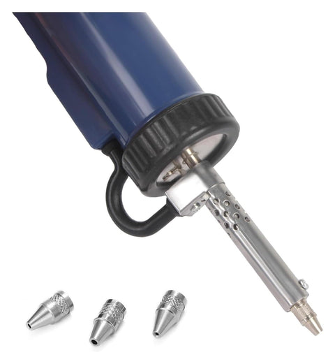 Portable Tin Solder Desoldering Vacuum Pump With 3 Suction Nozzles One Hand Operation Pro Grade Large Capacity Fast Strong Vacuum