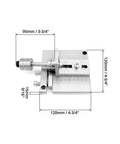 Top view of Beefy Leather Strap Cutter With 7075 Aluminum Alloy Plate, showing measurements and max 60mm cut width.