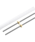 Two 300mm Tr8x4 Lead Screws With Brass Nut Acme Thread Dope Upgrade Kit For 3D Printers 2mm Pitch 4mm Lead 2 Starts 304 Stainless Steel
