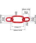 Chain Sling Ring Oblong Master Link Hoist Ring For Lifting Rigging Grade 80 8 Ton 17636 Lb Capacity with measurement details