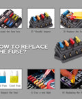 Step-by-step guide to replace fuses in a Hella Durable 120 Piece Car Fuse Assortment Kit with Heavy Duty Puller Tool.