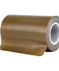 Heavy Duty Teflon Tape 6 Inch X 33 Feet PTFE Fiberglass Roll shown in a roll, ideal for drawer tracks and cabinet surfaces.