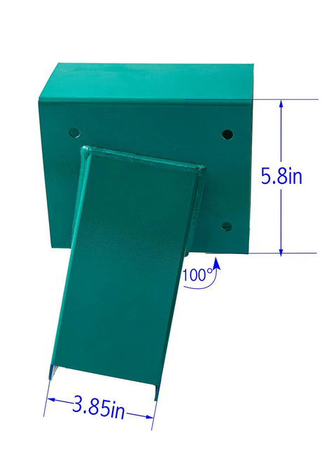 2 Pack Swing Set Brackets For Wood Swings, DIY Hardware Kit With Mounting Accessories, Green Steel, Heavy Duty Playground Brackets For Outdoor Play, Rust Resistant And Easy Install, Fits Top Beam 4x6 Inches, Actual 3.8x5.8