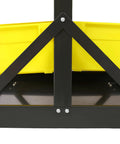 Close-up of yellow bin on 90 Bin Storage Rack With Locking Casters For Garage And Workshop, Double-Sided Tool Organizer.