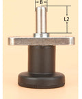 Top Tier Indexing Plunger With Flange Mount And M6 M8 Threads features a black plastic base and metal top for precision CNC setups.