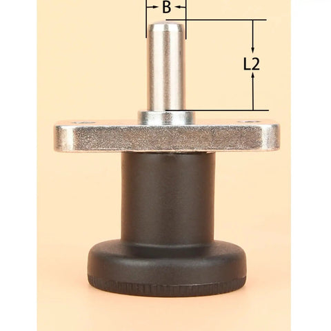 Top Tier Indexing Plunger With Flange Mount And M6 M8 Threads features a black plastic base and metal top for precision CNC setups.