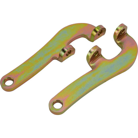 Chevy Spindle Flat Tie Rod Steering Arms Pair With Plain Steel Finish For 1949 To 1954 Chevy Passenger Car Spindles Five Eighth Inch Rod End Hole