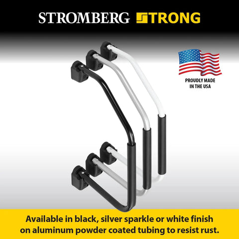 Stay Planted On The Steps Black Foam Grip Assist Rail For Rv Porches And Basement Stairs Heavy Duty with non-slip grip texture.