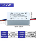 Two Pack LED Isolation Driver for Spotlight Downlights, 2-24W Range, 250mA Constant Current Transformer, 8-12W front view