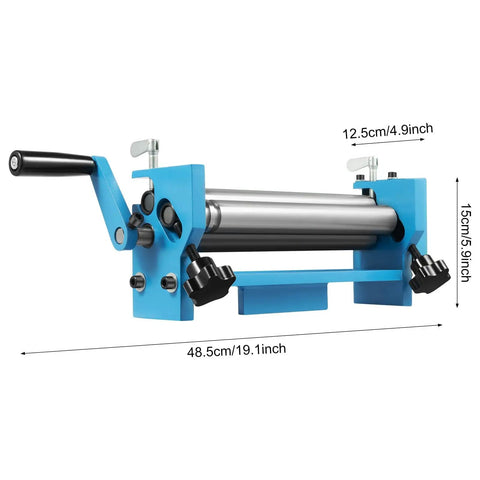 Rock Solid Manual Slip Roller 300 Mm Wide Sheet Metal Roll Bender Hand Crank Press For 2Mm Aluminum And 1Mm Steel Auto Panels Ductwork Garage Ready Setup