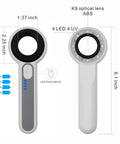 60X Handheld Magnifier With UV And LED Lights Pro Grade Loupe For Gemstones Jewelry Watches And PCB Inspection 30mm Optical Lens
