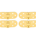 Four 180 Degree Flap Hinge In Bright Gold 0.09 Inch Thick Metal Folding Flip Top Hinge For Folding Tables Sewing Machines Computer Desks