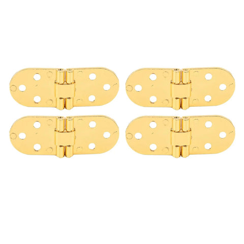 Four 180 Degree Flap Hinge In Bright Gold 0.09 Inch Thick Metal Folding Flip Top Hinge For Folding Tables Sewing Machines Computer Desks