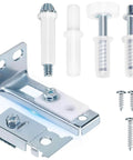 Folding Closet Door Hardware Repair Kit, Easy Install No Fuss Replacement Tool Set With Top And Bottom Brackets, Guide Wheel, Pivots, Pins And Screws, Compatible With Seven Eighths Inch To One Inch Door Tracks, Quick Restore For Old Bifold Doors